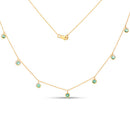 0.90 Carat Genuine Zambian Emerald 10K Yellow Gold Necklace
