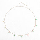0.90 Carat Genuine Zambian Emerald 10K Yellow Gold Necklace