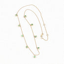 0.90 Carat Genuine Zambian Emerald 10K Yellow Gold Necklace