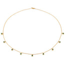 0.90 Carat Genuine Zambian Emerald 10K Yellow Gold Necklace