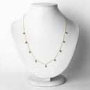0.90 Carat Genuine Zambian Emerald 10K Yellow Gold Necklace