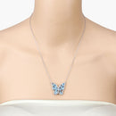 5.54 Carat Genuine Swiss Blue Topaz .925 Sterling Silver Necklace