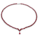 41.63 Carat Genuine Glass Filled Ruby .925 Sterling Silver Necklace