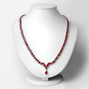 41.63 Carat Genuine Glass Filled Ruby .925 Sterling Silver Necklace