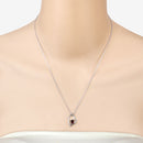 0.60 Carat Genuine Garnet .925 Sterling Silver Necklace