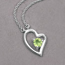 0.51 Carat Genuine Peridot .925 Sterling Silver Necklace