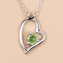 0.51 Carat Genuine Peridot .925 Sterling Silver Necklace