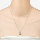 0.51 Carat Genuine Peridot .925 Sterling Silver Necklace