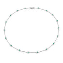 1.80 Carat Genuine Emerald .925 Sterling Silver Necklace