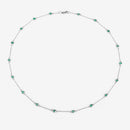 1.80 Carat Genuine Emerald .925 Sterling Silver Necklace