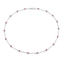 2.34 Carat Genuine Ruby .925 Sterling Silver Necklace