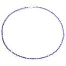 21.50 Carat Genuine Tanzanite .925 Sterling Silver Necklace