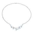 7.36 Carat Genuine Blue Topaz .925 Sterling Silver Necklace