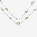 6.30 Carat Genuine Peridot .925 Sterling Silver Necklace
