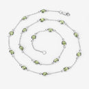 6.30 Carat Genuine Peridot .925 Sterling Silver Necklace