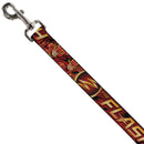 Dog Leash - THE FLASH/Logo3/Poses Black/Red/Gold