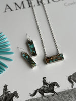 Rustic Turquoise Bar Necklace