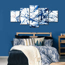 Abstract Navy Drip Wall Art