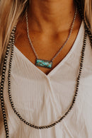 Silver Pearl Layered Necklace