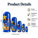 Set of 5 Nativity Scene Set Wooden Nesting Dolls 5.75 Inches