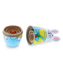 Set of 5 Bunnies Wooden Nesting Dolls 7 Inches Tall