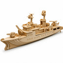 Navy Battleship Destroyer Boat Model Kit Wooden 3D Puzzle 13 Inches Long
