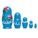 Set of 5 Iris Nesting Dolls 6 Inches