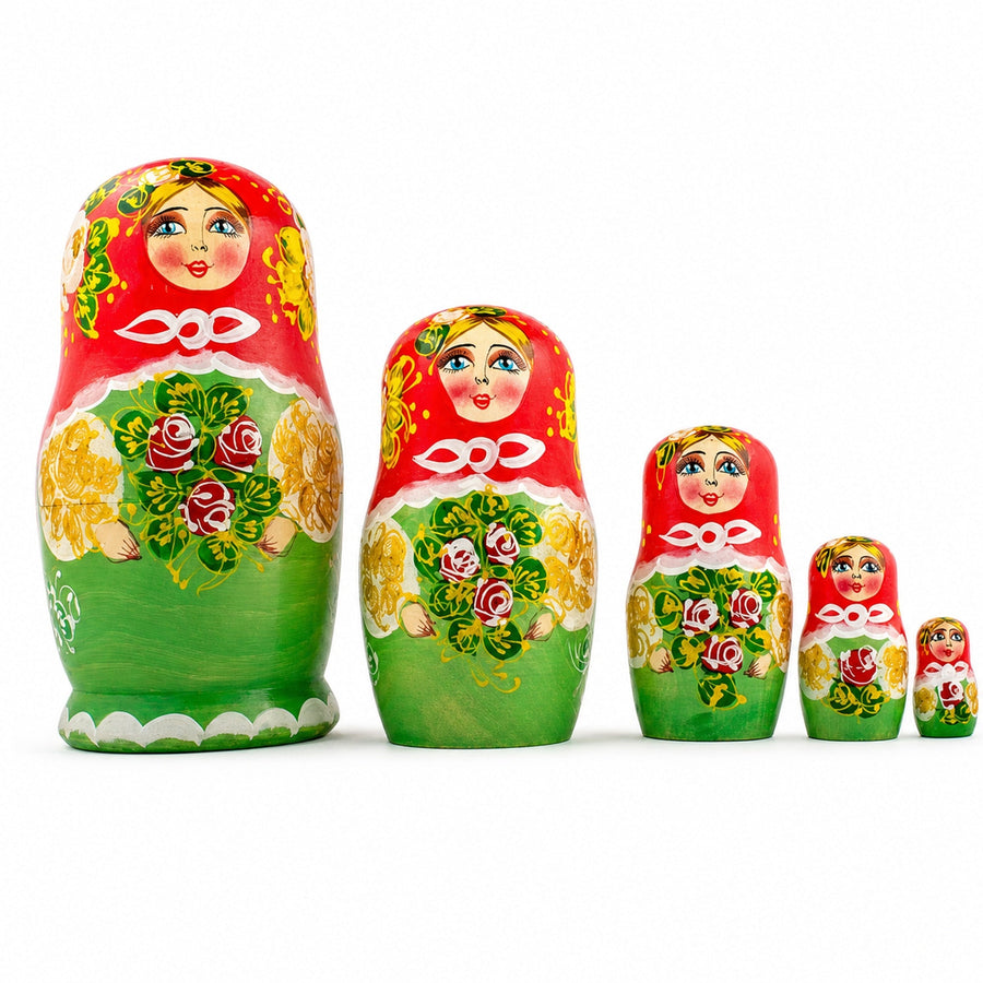 Set of 5 Olga Nesting Dolls 6.5 Inches