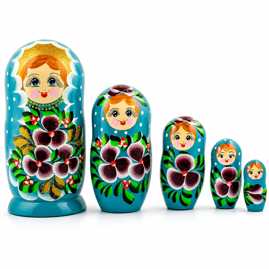 Set of 5 Alla Nesting Dolls  7 Inches
