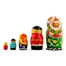 Set of 5 Farmers Family Nesting Dolls 7 Inches