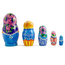 Set of 5 Newborn Baby Wooden Nesting Dolls Matryoshka 6.5 Inches