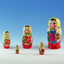 Set of 5 Unfinished Wooden Nesting Dolls DIY Craft Blanks for Painting  5.75 Inches