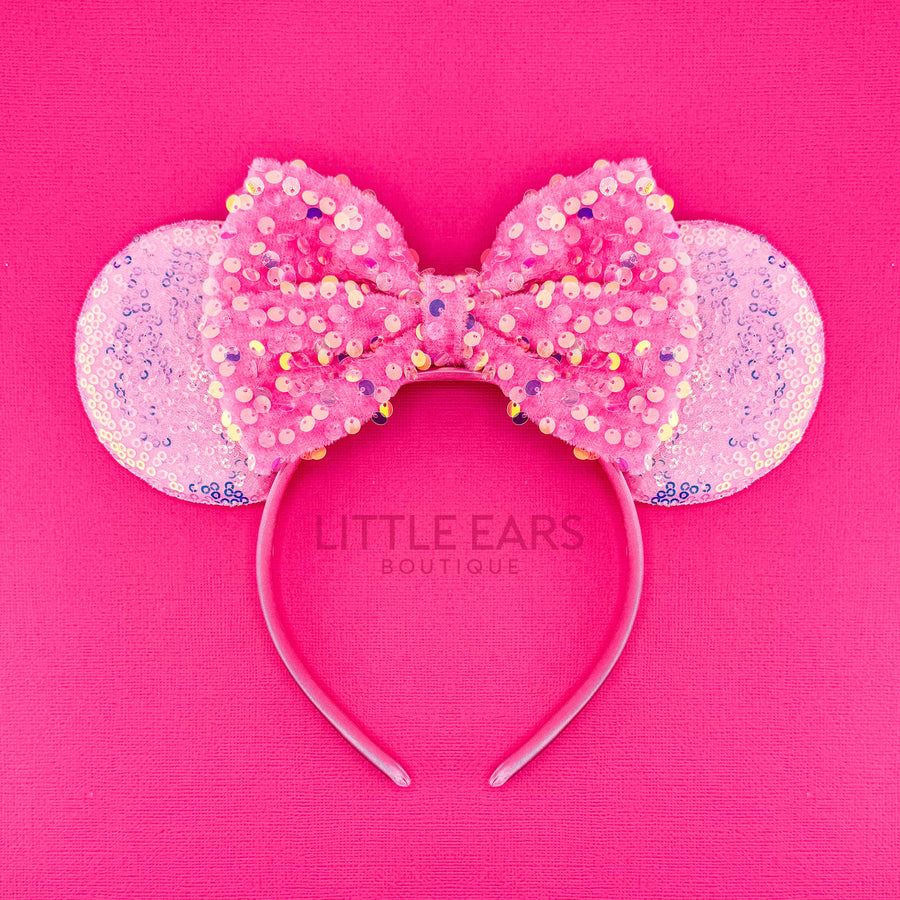 Hot Pink Sequin Ears