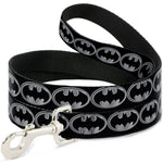 Dog Leash - Batman Shield Black/Silver