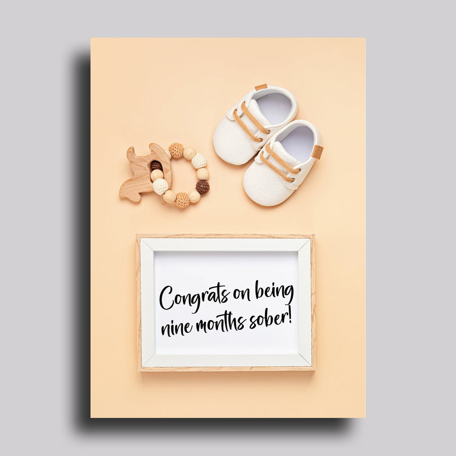 Nine Months Sober (Funny Maternity Card)