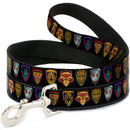 Dog Leash - Guardians of the Galaxy Badge/5-Character Icons Black/Multi Color