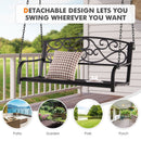 Outdoor 2-Person Metal Porch Swing Chair with Chains