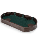 Sandbox with Built-in Corner Seat and Bottom Liner