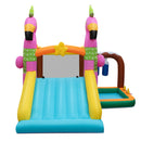 7-in-1 Flamingo Inflatable Bounce House with Slide without Blower