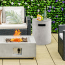 Outdoor Weather Resistant Tank Hideaway Table Fits Standard 20 LBS Propane Gas Tank for Fire Pits