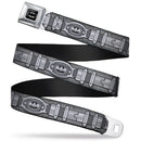 Batman Full Color Black Silver Black Seatbelt Belt - Batman Utility Belt Grays Webbing