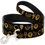 Dog Leash - Black Adam Justice Society Icons Black/Orange