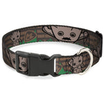 Plastic Clip Collar - Kawaii Groot 2-Poses/Guardians Badge Browns/Green