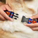 Plastic Clip Collar - SUPERMAN/Shield Stripe Blue/Yellow/Red