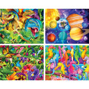 Glow in the Dark 100 Piece Jigsaw Puzzles - 4-Pack V2