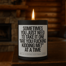 One "Are You F--king Kidding Me" at a Time Scented Candle