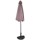 9Ft Patio Bistro Half Round Umbrella