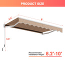8 x 6.6 Feet Patio Retractable Awning with Manual Crank Handle