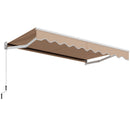 8 x 6.6 Feet Patio Retractable Awning with Manual Crank Handle