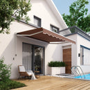 8 x 6.6 Feet Patio Retractable Awning with Manual Crank Handle